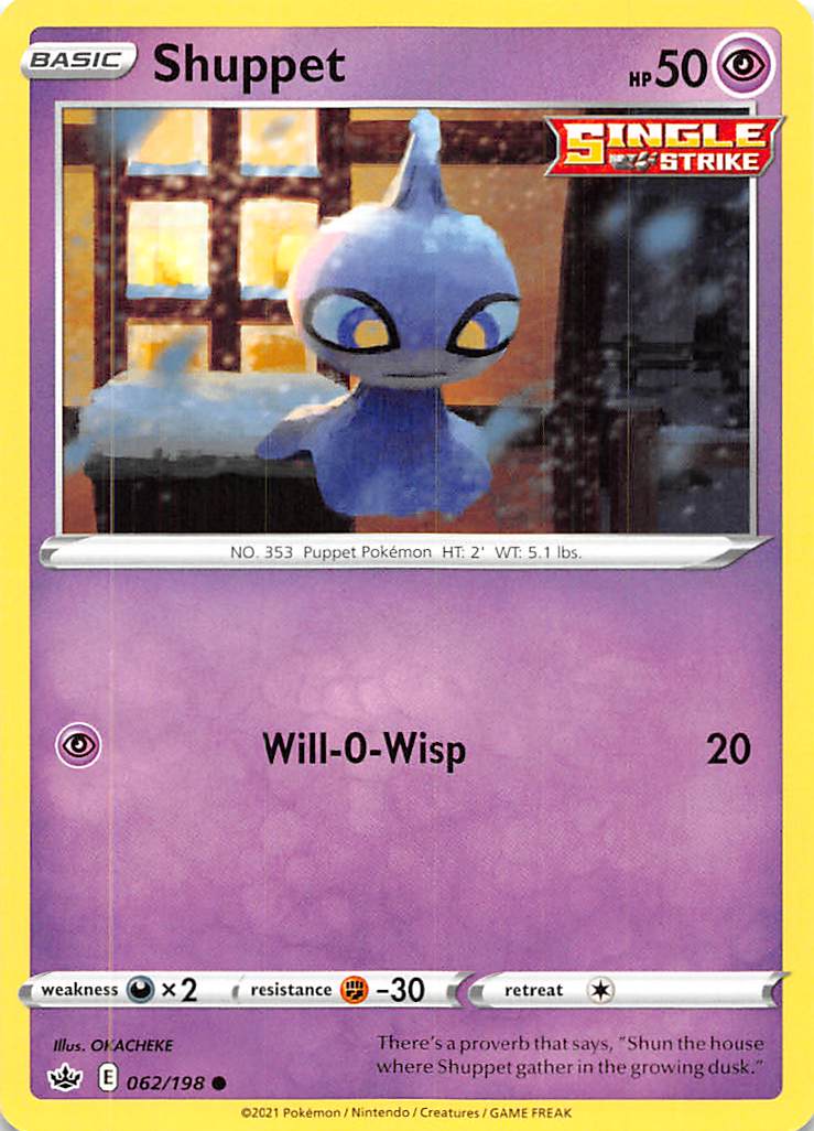 Shuppet (062/198) [Sword & Shield: Chilling Reign] - The Mythic Store | 24h Order Processing