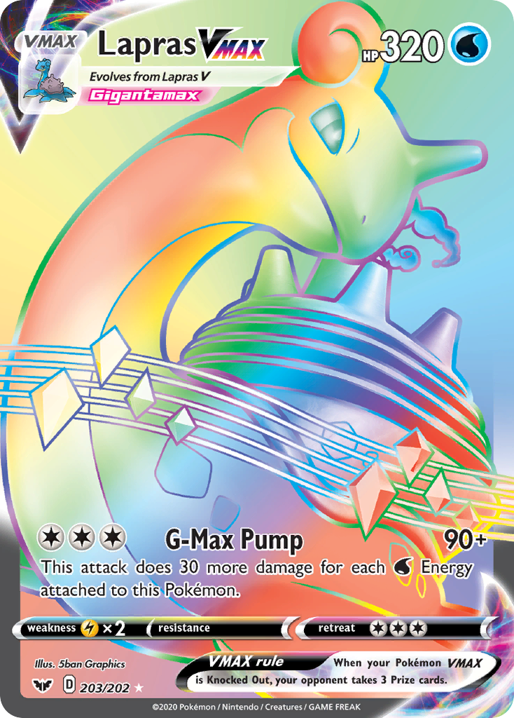 Lapras VMAX (203/202) [Sword & Shield: Base Set] - The Mythic Store | 24h Order Processing