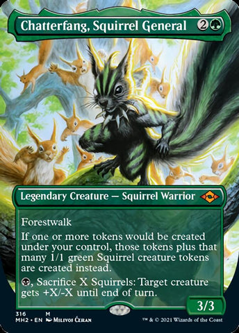 Chatterfang, Squirrel General (Borderless Alternate Art) [Modern Horizons 2] - The Mythic Store | 24h Order Processing