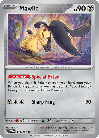 Mawile (143/197) [Scarlet & Violet: Obsidian Flames] - The Mythic Store | 24h Order Processing