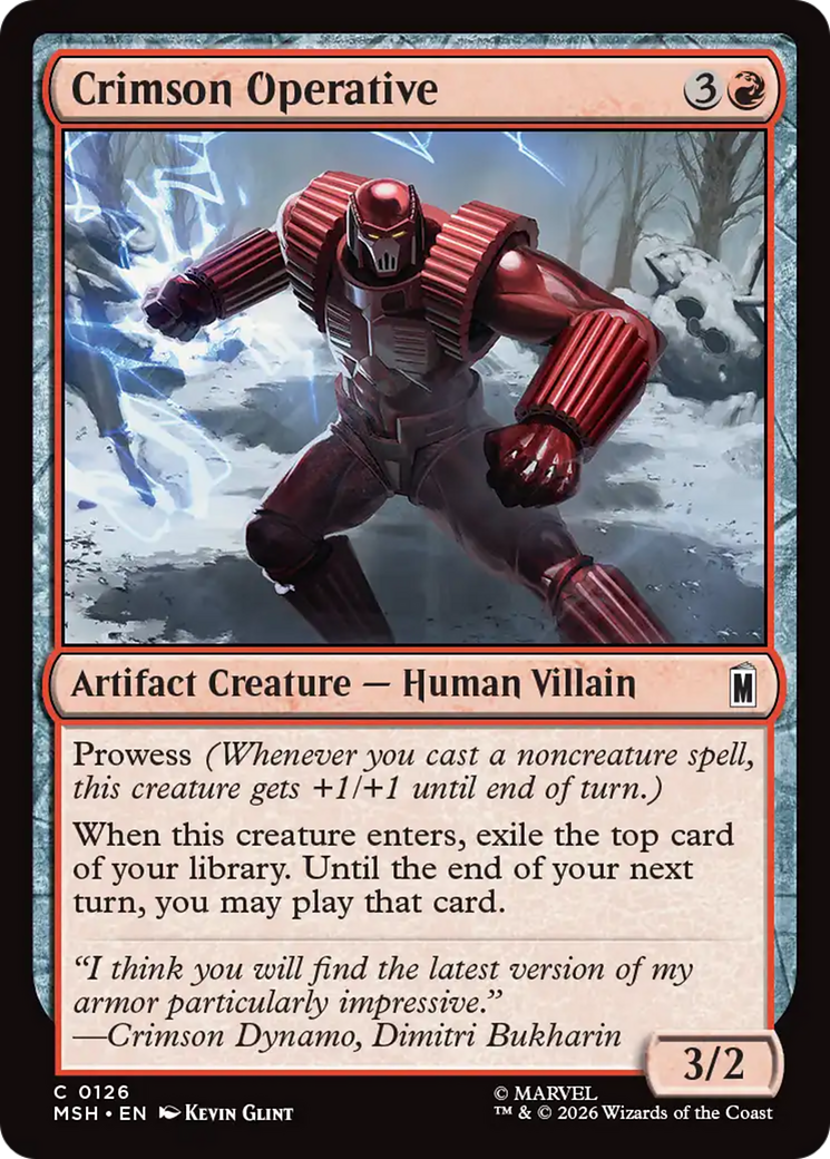 Crimson Operative [Marvel Super Heroes] - The Mythic Store | 24h Order Processing