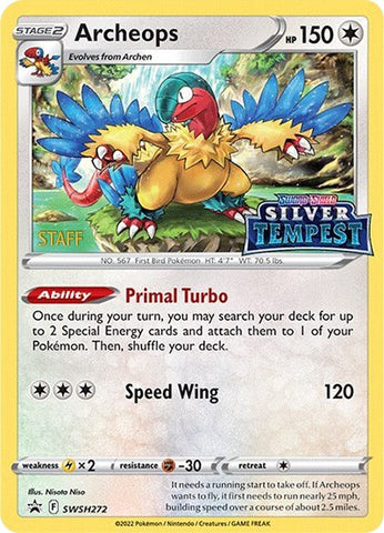 Archeops (SWSH272) (Prerelease) (Staff) [Sword & Shield: Black Star Promos] - The Mythic Store | 24h Order Processing