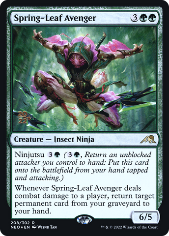 Spring-Leaf Avenger [Kamigawa: Neon Dynasty Prerelease Promos] - The Mythic Store | 24h Order Processing