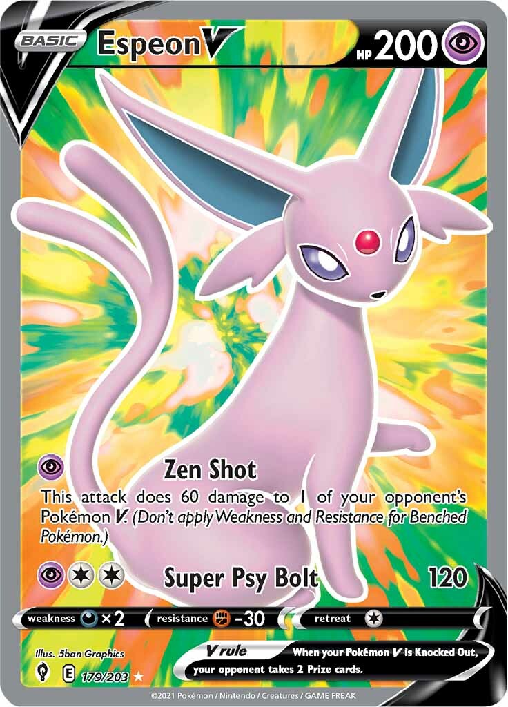 Espeon V (179/203) [Sword & Shield: Evolving Skies] - The Mythic Store | 24h Order Processing