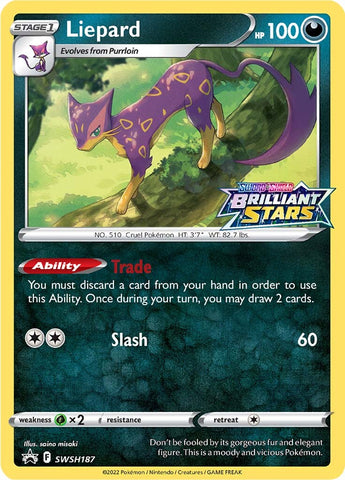 Liepard (SWSH187) (Prerelease Promo) [Sword & Shield: Black Star Promos] - The Mythic Store | 24h Order Processing