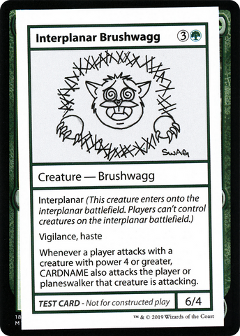 Interplanar Brushwagg (2021 Edition) [Mystery Booster Playtest Cards] - The Mythic Store | 24h Order Processing