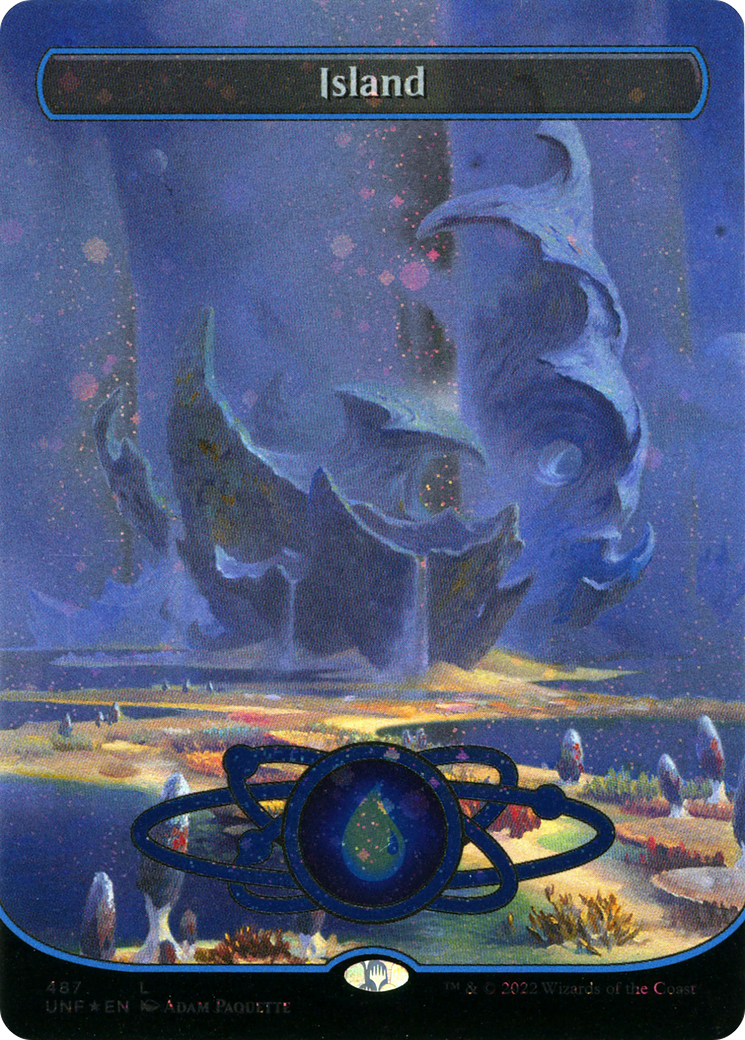 Island (487) (Planetary Space-ic Land) (Galaxy Foil) [Unfinity] - The Mythic Store | 24h Order Processing
