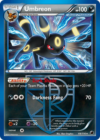 Umbreon (64/116) (Moltres Legendary Battle Deck) (Theme Deck Exclusive) [Black & White: Plasma Freeze] - The Mythic Store | 24h Order Processing