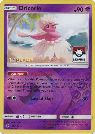 Oricorio (55/145) (League Promo 1st Place) [Sun & Moon: Guardians Rising] - The Mythic Store | 24h Order Processing