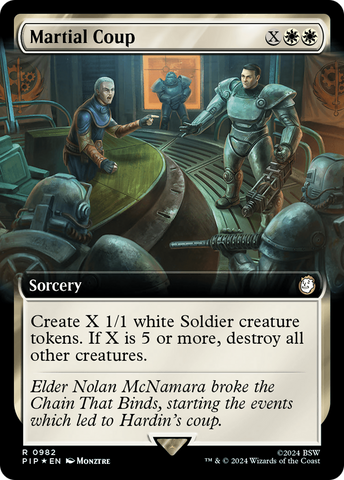 Martial Coup (Extended Art) (Surge Foil) [Fallout] - The Mythic Store | 24h Order Processing