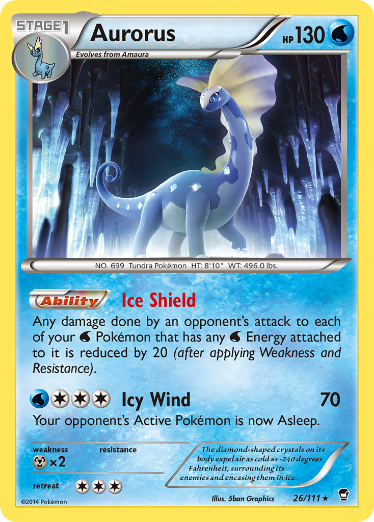Aurorus (26/111) [XY: Furious Fists] - The Mythic Store | 24h Order Processing
