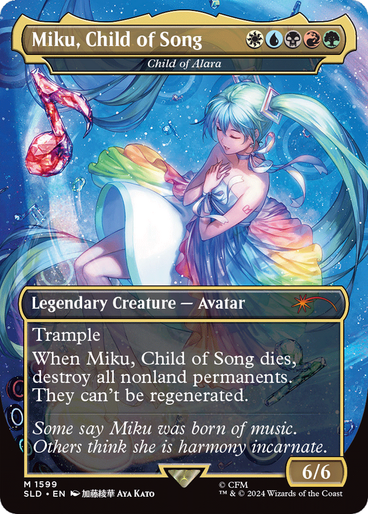 Miku, Child of Song - Child of Alara (Rainbow Foil) [Secret Lair Drop Series] - The Mythic Store | 24h Order Processing