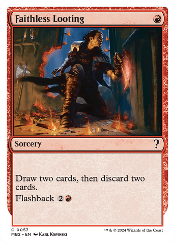 Faithless Looting (White Border) [Mystery Booster 2] - The Mythic Store | 24h Order Processing