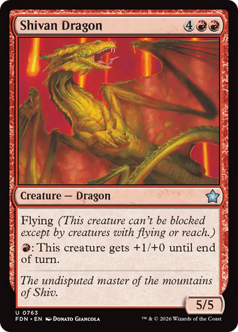 Shivan Dragon (0763) [Foundations] - The Mythic Store | 24h Order Processing