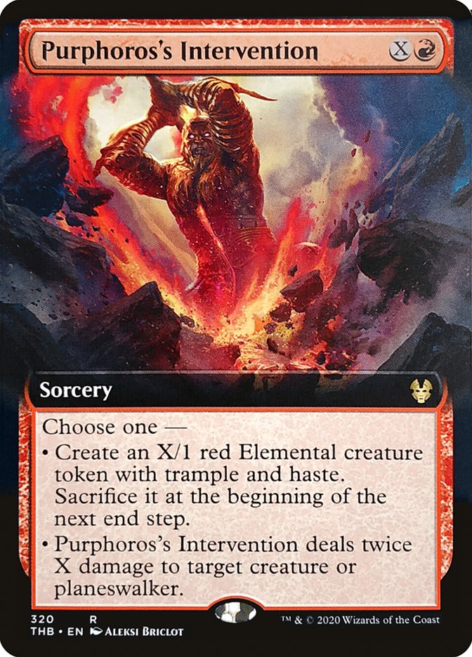 Purphoros's Intervention (Extended Art) [Theros Beyond Death] - The Mythic Store | 24h Order Processing