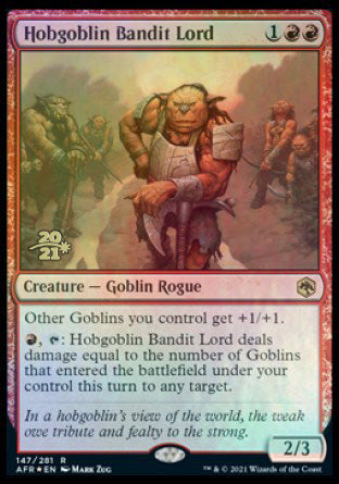 Hobgoblin Bandit Lord [Dungeons & Dragons: Adventures in the Forgotten Realms Prerelease Promos] - The Mythic Store | 24h Order Processing