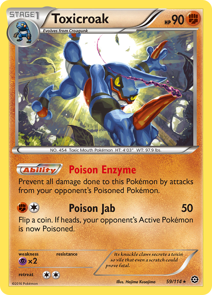 Toxicroak (59/114) [XY: Steam Siege] - The Mythic Store | 24h Order Processing
