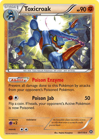 Toxicroak (59/114) [XY: Steam Siege] - The Mythic Store | 24h Order Processing