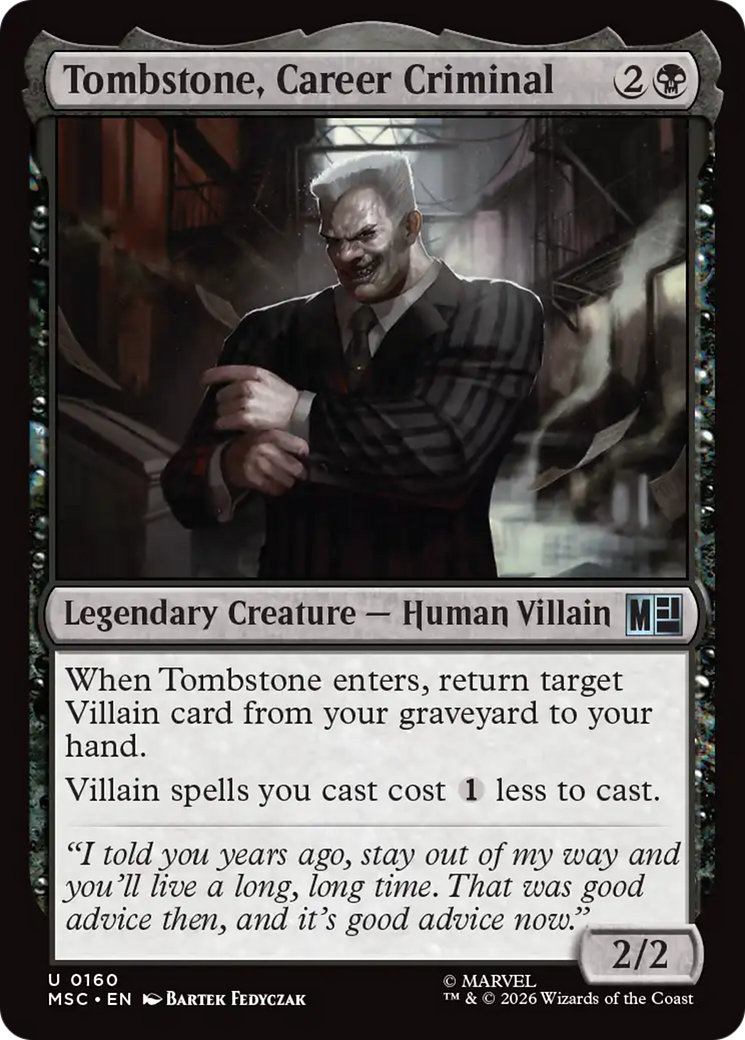 Tombstone, Career Criminal (0160) [Marvel Super Heroes Commander] - The Mythic Store | 24h Order Processing