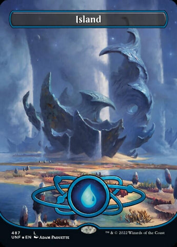 Island (487) (Planetary Space-ic Land) (Galaxy Foil) [Unfinity] - The Mythic Store | 24h Order Processing