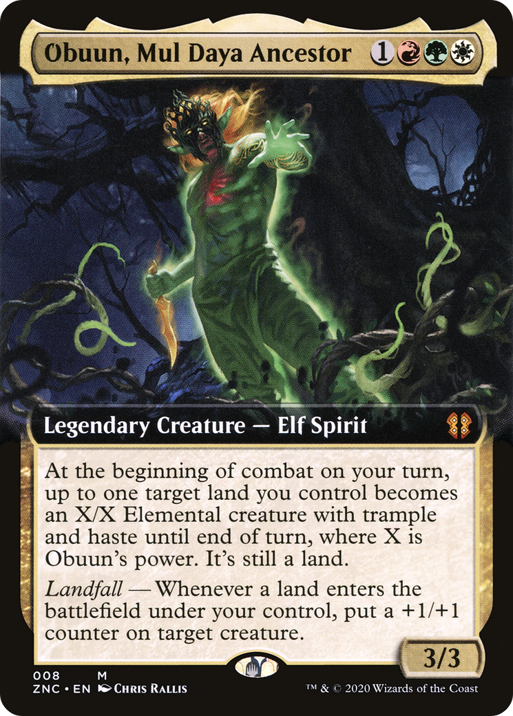 Obuun, Mul Daya Ancestor (Extended Art) [Zendikar Rising Commander] - The Mythic Store | 24h Order Processing