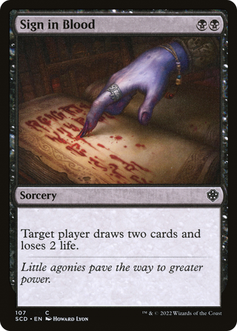 Sign in Blood [Starter Commander Decks] - The Mythic Store | 24h Order Processing