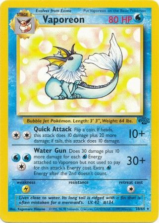 Vaporeon (28/64) [Jungle Unlimited] - The Mythic Store | 24h Order Processing