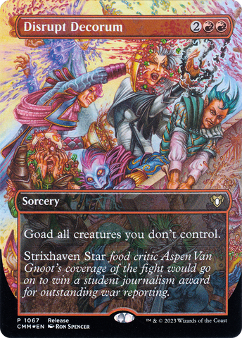 Disrupt Decorum (Borderless Alternate Art) [Commander Masters] - The Mythic Store | 24h Order Processing