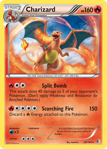 Charizard (20/149) (Cosmos Holo) (Blister Exclusive) [Black & White: Boundaries Crossed] - The Mythic Store | 24h Order Processing