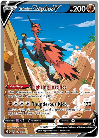 Galarian Zapdos V (174/198) [Sword & Shield: Chilling Reign] - The Mythic Store | 24h Order Processing
