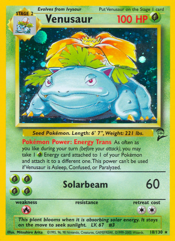 Venusaur (18/130) [Base Set 2] - The Mythic Store | 24h Order Processing