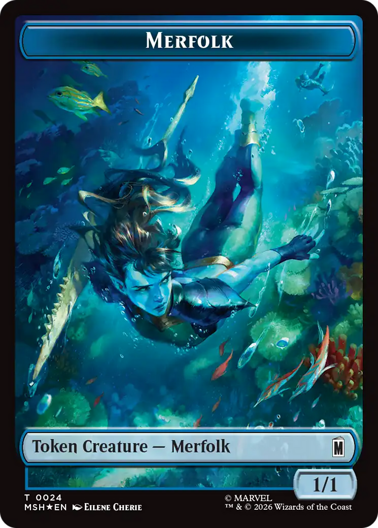 Council of Reeds (024) // Merfolk (024) Double-Sided Token (Surge Foil) [Marvel Super Heroes Commander Tokens] - The Mythic Store | 24h Order Processing
