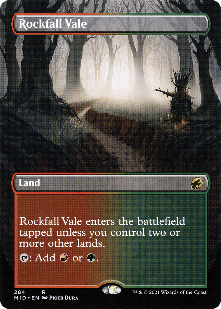 Rockfall Vale (Borderless Alternate Art) [Innistrad: Midnight Hunt] - The Mythic Store | 24h Order Processing
