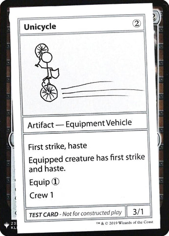 Unicycle [Mystery Booster Playtest Cards] - The Mythic Store | 24h Order Processing