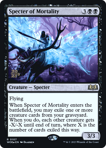 Specter of Mortality [Wilds of Eldraine Prerelease Promos] - The Mythic Store | 24h Order Processing