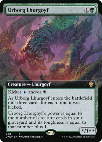 Urborg Lhurgoyf (Extended Art) [Dominaria United] - The Mythic Store | 24h Order Processing