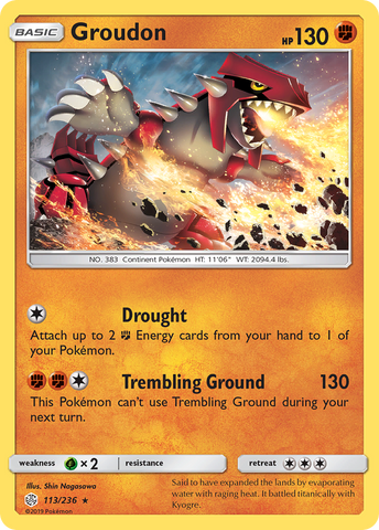 Groudon (113/236) [Sun & Moon: Cosmic Eclipse] - The Mythic Store | 24h Order Processing