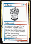 Bucket List (2021 Edition) [Mystery Booster Playtest Cards] - The Mythic Store | 24h Order Processing