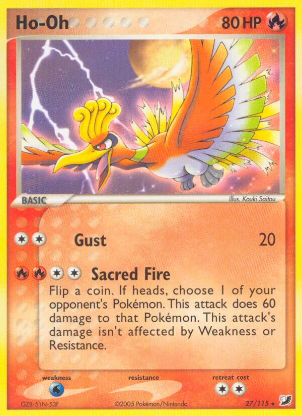 Ho Oh(27/115) (Cosmos Holo) (Theme Deck Exclusive) [EX: Unseen Forces] - The Mythic Store | 24h Order Processing