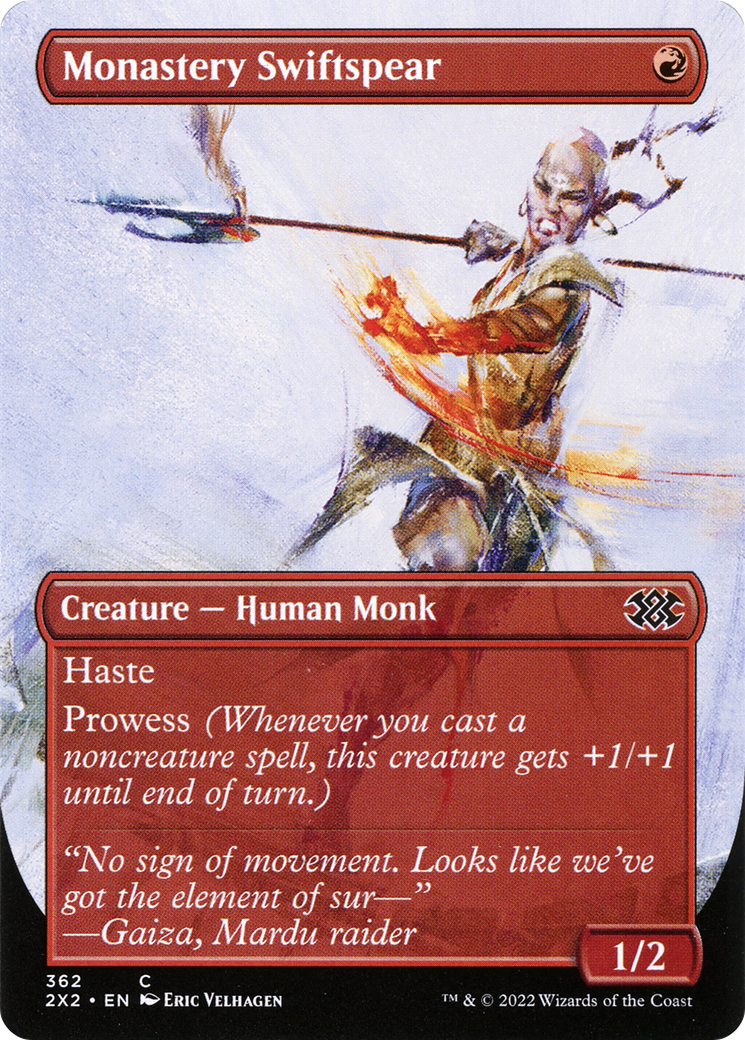Monastery Swiftspear (Borderless Alternate Art) [Double Masters 2022] - The Mythic Store | 24h Order Processing