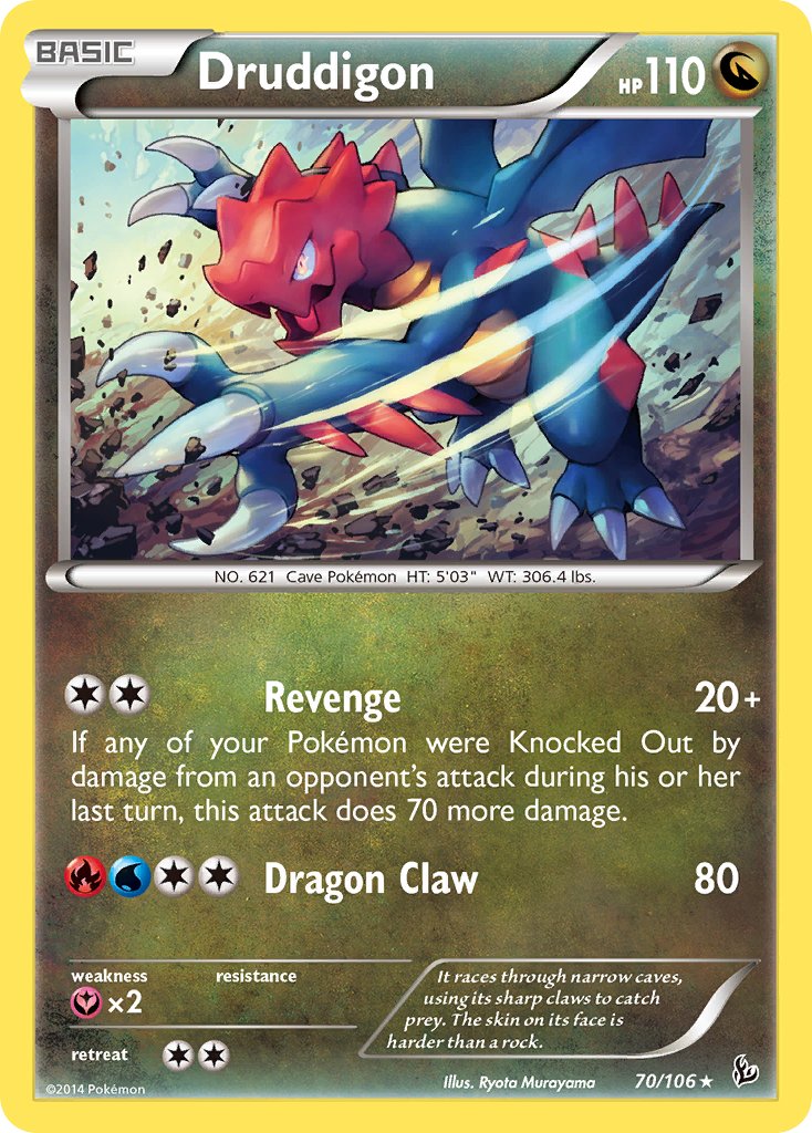 Druddigon (70/106) (Cosmos Holo) (Blister Exclusive) [XY: Flashfire] - The Mythic Store | 24h Order Processing