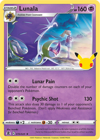 Lunala (015/025) [Celebrations: 25th Anniversary] - The Mythic Store | 24h Order Processing