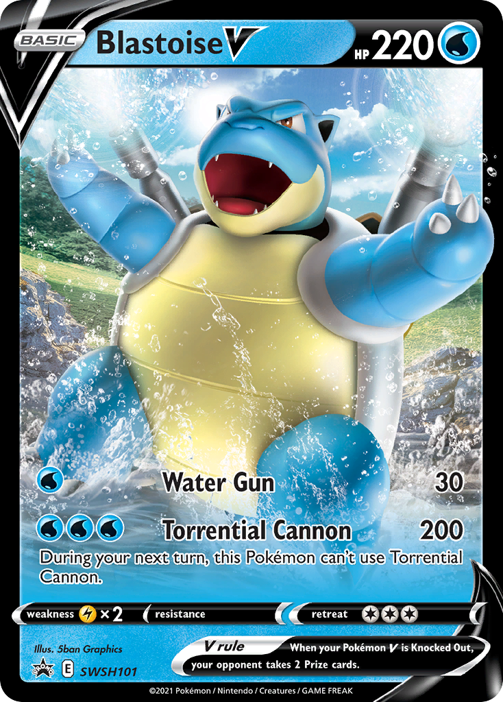 Blastoise V (SWSH101) [Sword & Shield: Black Star Promos] - The Mythic Store | 24h Order Processing