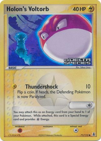 Holon's Voltorb (71/113) (Stamped) [EX: Delta Species] - The Mythic Store | 24h Order Processing