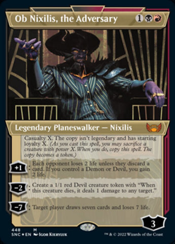 Ob Nixilis, the Adversary (Showcase Art Deco Foil Etched) [Streets of New Capenna] - The Mythic Store | 24h Order Processing