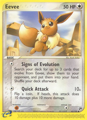 Eevee (63/100) [EX: Sandstorm] - The Mythic Store | 24h Order Processing