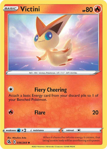 Victini (036/264) [Sword & Shield: Fusion Strike] - The Mythic Store | 24h Order Processing