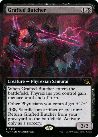 Grafted Butcher (Extended Art) [March of the Machine] - The Mythic Store | 24h Order Processing