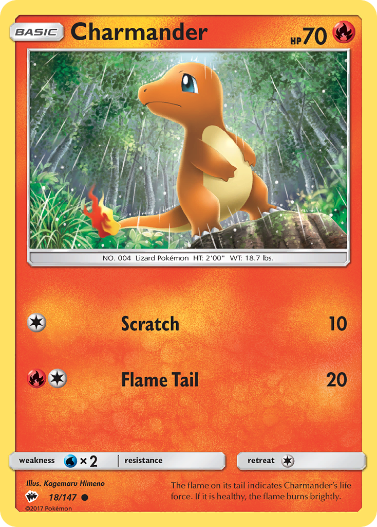 Charmander (18/147) [Sun & Moon: Burning Shadows] - The Mythic Store | 24h Order Processing