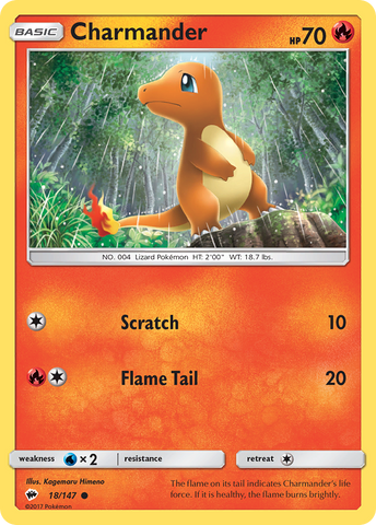 Charmander (18/147) [Sun & Moon: Burning Shadows] - The Mythic Store | 24h Order Processing